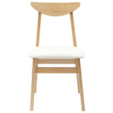Dining Chairs 2 pcs Natural 42 x 47.5 x 81 cm Solid Rubber Wood 42020437