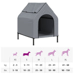 ZNTS Dog House Light Grey Oxford Fabric and Steel 172590