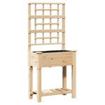 Garden Planter with Shelf Beige 71 x 38 x 152 cm Solid fir wood 42006570