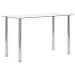 ZNTS Dining Table Transparent 120x60x75 cm Tempered Glass 281850