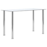 Dining Table Transparent 120x60x75 cm Tempered Glass 281850