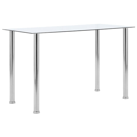 Dining Table Transparent 120x60x75 cm Tempered Glass 281850