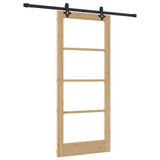 Sliding Door ORKDAL Natural and Black 86 x 198.5 cm 3332171