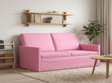 2 Seater Sofa Pink 130 x 81 x 82 cm Fabric 42041051