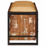 Storage Bench Multicolour 80 x 35 x 40 cm Solid Reclaim wood 4015984