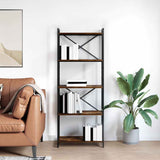 Bookshelf Smoked Oak 60 x 30 x 155 cm Engineered Wood 868385