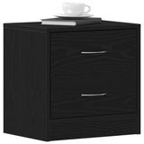 Bedside Cabinets 2 pcs Black Oak 40x30x40 cm Engineered Wood 862005