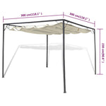 Garden Gazebo with Retractable Roof Canopy 40786
