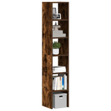 Bookcases 2 pcs Stackable Smoked Oak 30x30x80 cm Engineered Wood 858812