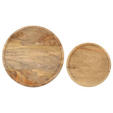 2 Piece Coffee Table Set Solid Mango Wood and Steel 321705