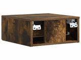 Wall-Mounted Bedside Cabinet 2 pcs Smoked Oak 33 x 34.5 x 20 cm 898096