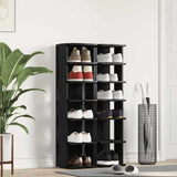 Shoe Cabinets 2 pcs Black Oak 25x27x102 cm Engineered Wood 862067