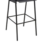 ZNTS Bar Chairs 4 pcs Black Solid Plywood Steel 3054566