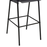 ZNTS Bar Chairs 4 pcs Black Solid Plywood Steel 3054566