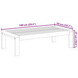 Garden Table 100x50x27 cm Solid Wood Acacia 367620