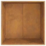 Fire Pit Brown 80 x 80 x 43 cm Weathering Steel 858945