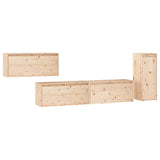 TV Cabinets 4 pcs Solid Wood Pine 3100219