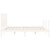 Bed Frame without Mattress White 160x200 cm Solid Wood 3195037