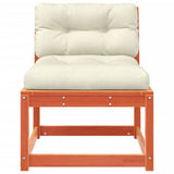 Garden Sofas with Cushions 2pcs Wax Brown Solid Wood Pine 844706