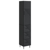 Cabinet Set 2 pcs Black 33 x 34.5 x 90 cm Engineered Wood 3416647
