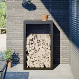 Firewood Rack Black 60x40x100 cm Steel 850989