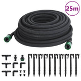 Garden Soaker Hose Black 0.6" 25 m Rubber 155870