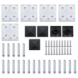 Fence Panel Set WPC 699x146 cm Black 3070461