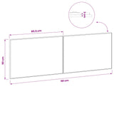 Wall-Mounted Headboard BREDA Concrete Grey Engineered Wood 897608