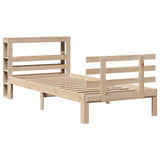 Bed Frame with Headboard without Mattress 100x200 cm 3306108