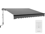 2.5 x 2m Electric Awning with LED Light and Remote Controller, Aluminium Frame DIY Retractable T3398P327920