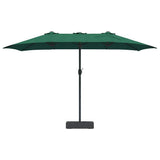 Garden Parasol Green 385 x 209 x 244 cm Polyester and Steel 42003276