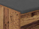 Hall Bench Old Wood 63 x 38 x 45 cm Engineered Wood and Fabric 891574