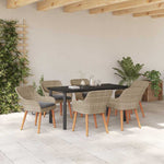 Dining Set Light grey Poly rattan 3261716