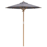 Garden Parasol Dark Grey 180 x 230 cm Bamboo 4108085