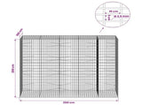 Gabion with 3.5 mm Wire and 5x10 cm Mesh 250x100x200 cm 3462959