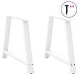 ZNTS Coffee Table Legs A-Shaped 2 pcs White 100x cm Steel 4012865