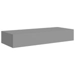 ZNTS Wall-mounted Drawer Shelf Grey 60x23.5x10cm MDF 330259