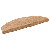 Self-adhesive Stair Mats 15 pcs Beige 80 x 24.5 x 3.5 cm 42038653