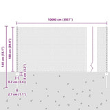 Welded Wire Fence 100 x 1 m Hot-Dip Galvanised Steel 3337071