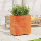 ZNTS Garden Planter Wax Brown 70x40x72 cm Solid Wood Pine 3282631