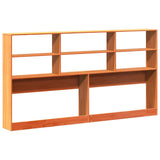 Headboard with Storage Wax Brown 200 cm Solid Wood Pine 855650