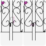 Garden Fence Trellis Black 308.5 x 54.5 x 0.3 cm 42021370