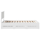 Bed Frame with Drawer White 100 x 200 cm Engineer Wood 3410735