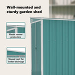 Wall-mounted Garden Shed Green 118x194x178 cm Galvanised Steel 316221