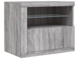 Sideboard with LED Lights Grey Sonoma 181.5x37x67 cm 3209042