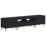 5 Piece LED TV Cabinet Black Engineered Wood 3416757