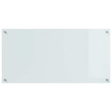 Kitchen Backsplash 2 pcs White 100 x 50 cm Tempered Glass 3415528