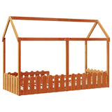 Kids' House Bed Frame without Mattress Wax Brown 80x200 cm 850691