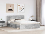 Bed Frame Concerte Grey 150 x 200 cm Solid Pine Wood 3412473