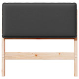 Upholstered Headboard Natural and Dark Grey 90 cm 880034